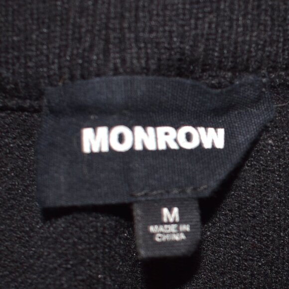 Monrow Black Super Soft Jogger Sweatpants Size Medium Midrise Cozy Loungewear - Picture 9 of 11